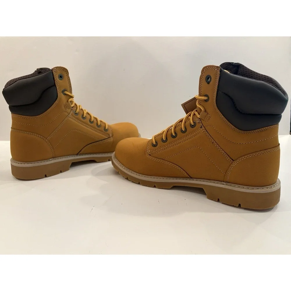 Hi Tec  X-T Men's 10 Tan Steel Toe Boots Cade Oil Resistant  7 Inch NWT